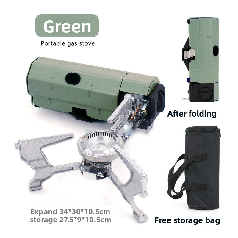 Portable Windproof Camping Stove with Smart Explosion-Proof