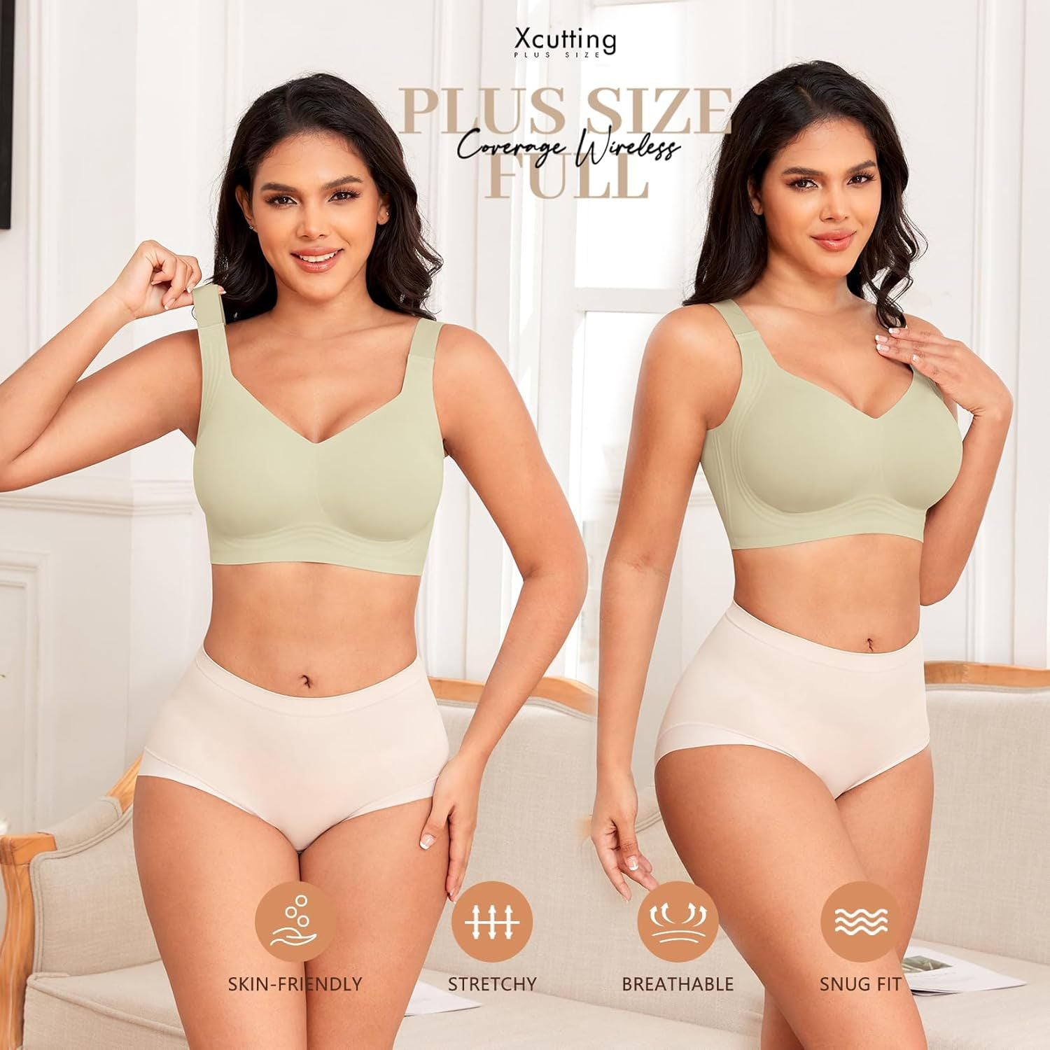 Wireless Bra Full Coverage  Comfortable Wire free Plus