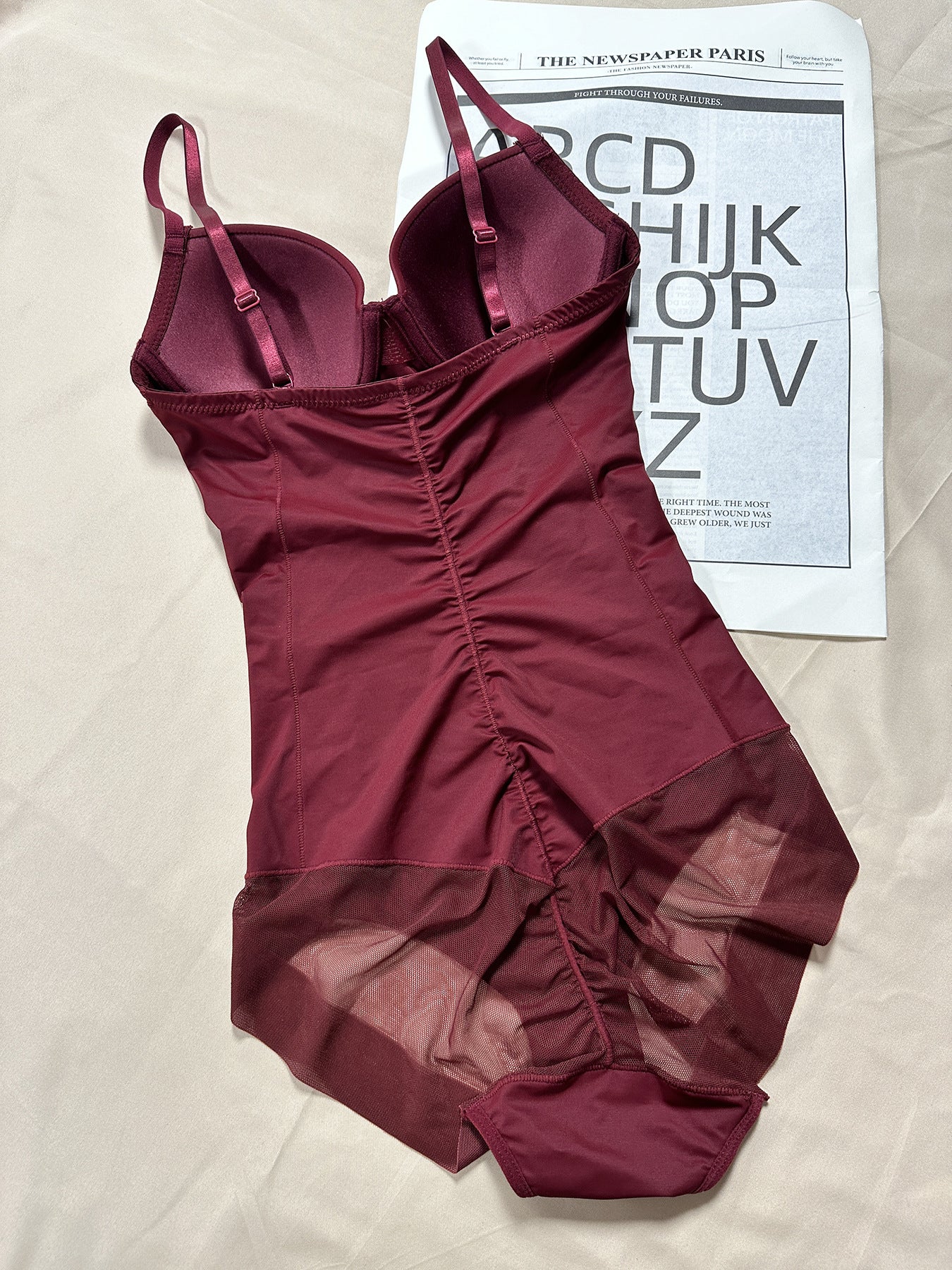 One-piece with bra, shapewear