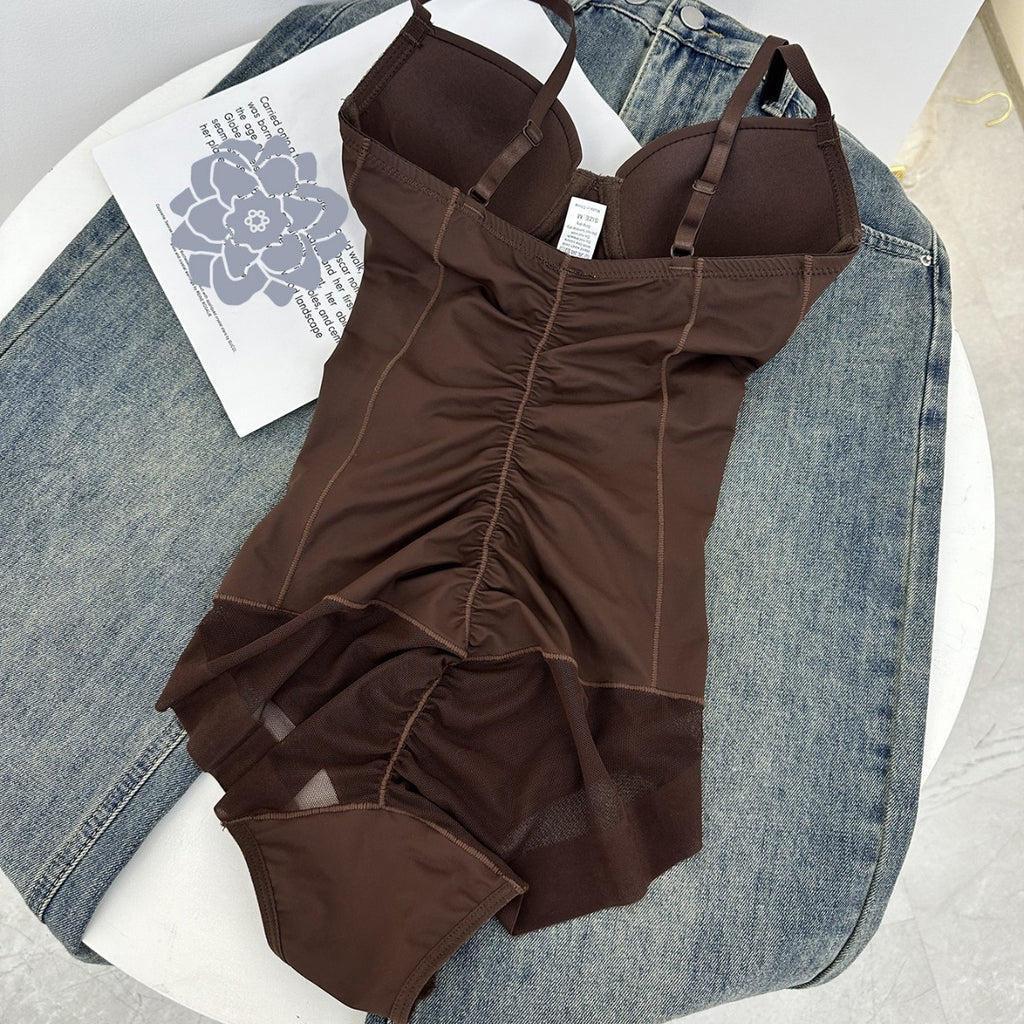 One-piece with bra, shapewear