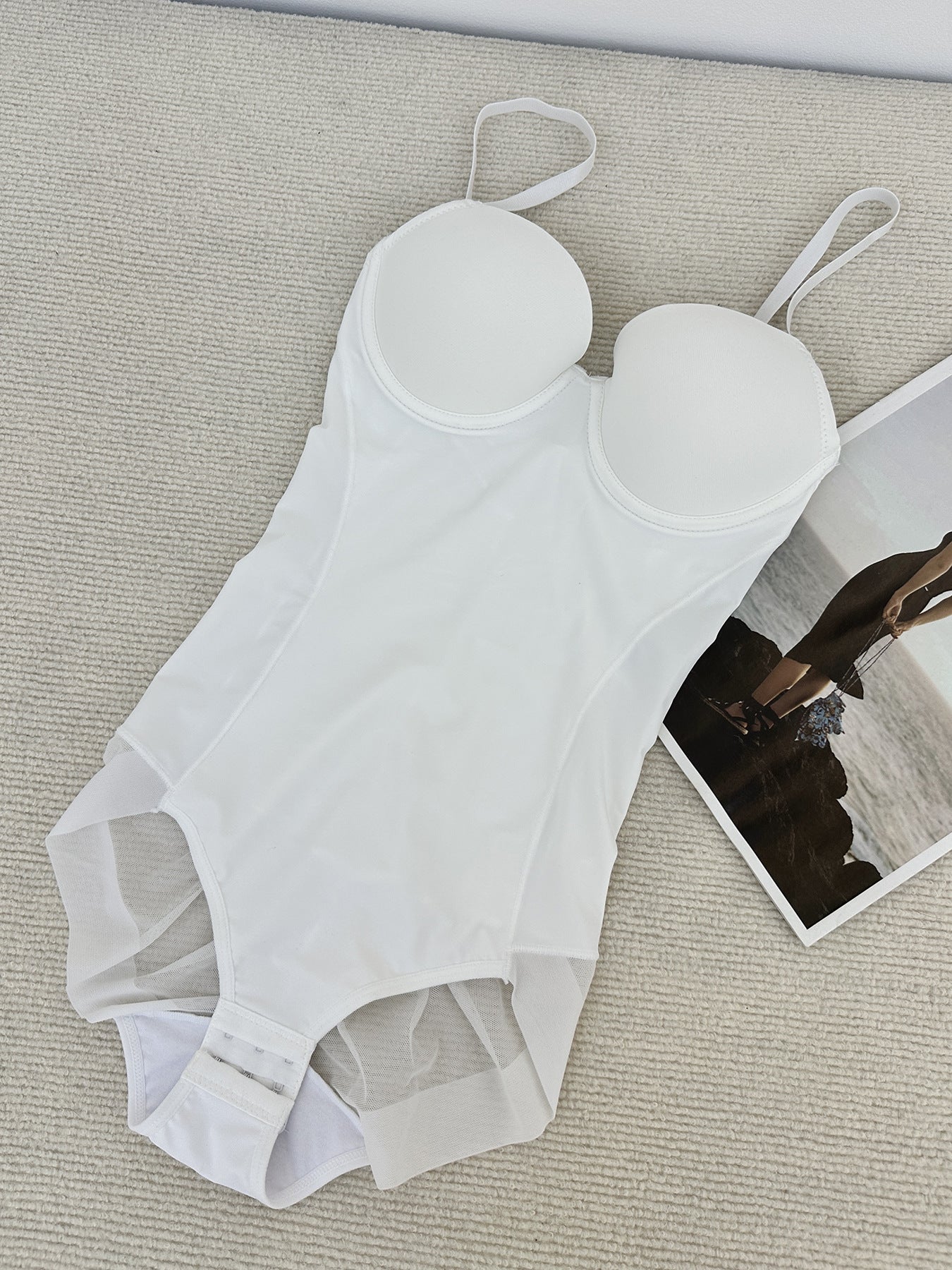 One-piece with bra, shapewear