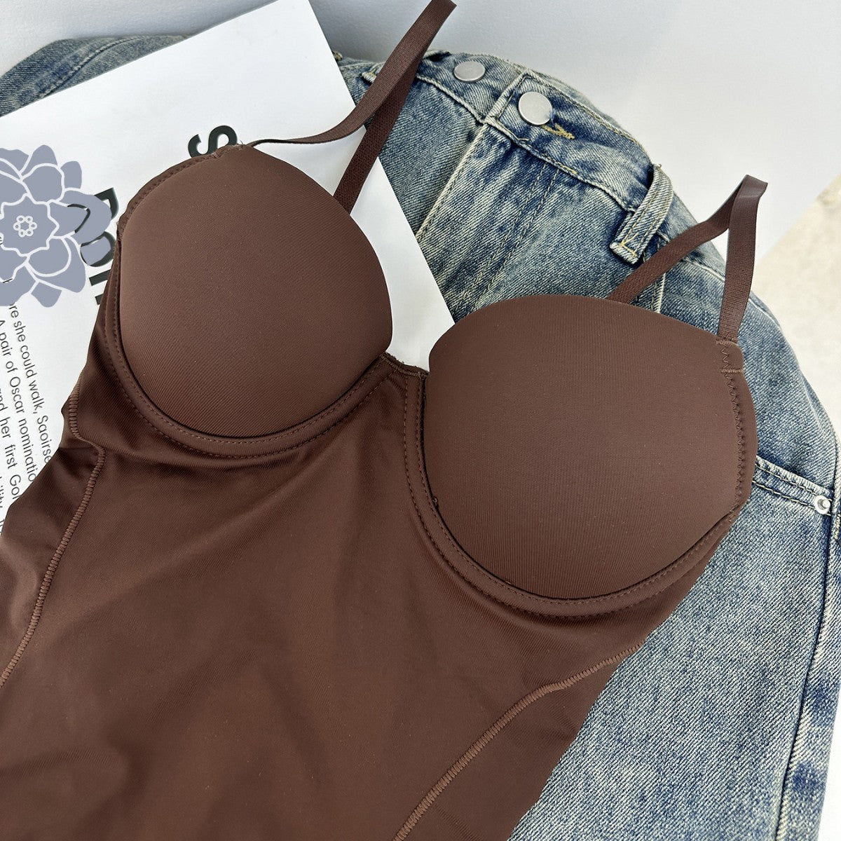 One-piece with bra, shapewear