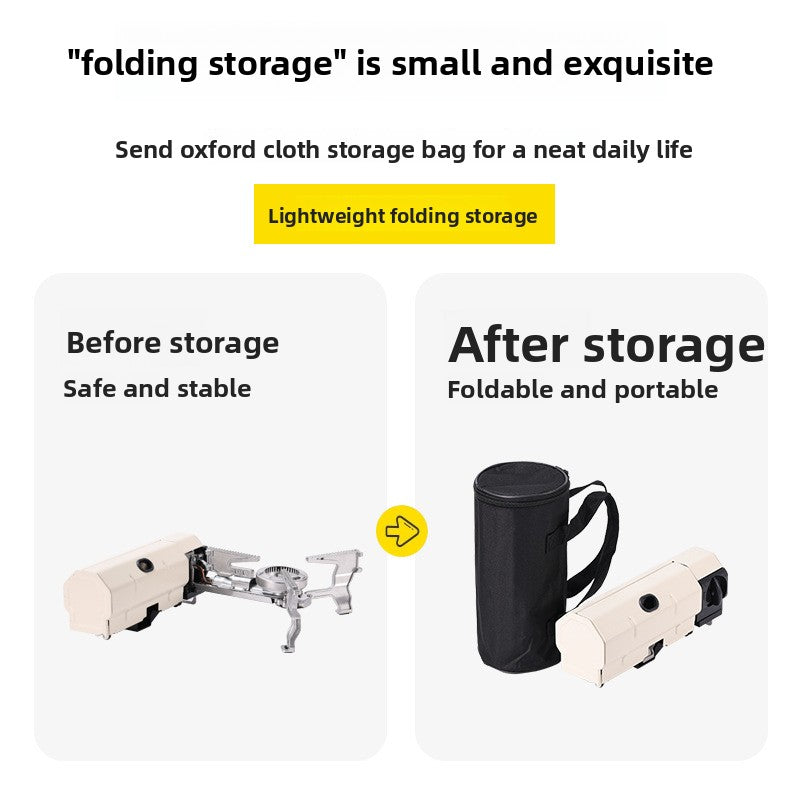 Portable Windproof Camping Stove with Smart Explosion-Proof
